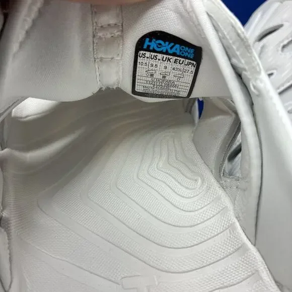 New HOKA One One Hopara White White 1123112-WHWH Men's Size 9.5 - Picture 7 of 8